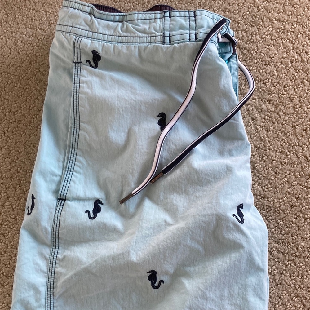 Mens Cremiuex swim trunks embroidered with seahorses!